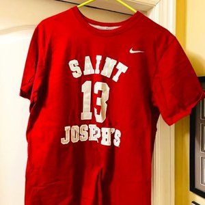 St Joseph's University(SJU) Nike Men's Medium Short Sleeve Tee Shirt Red & Gray